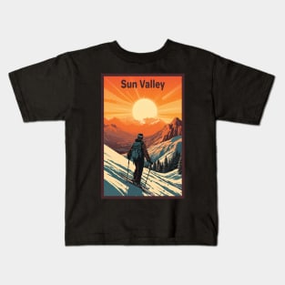 Sun Valley, USA, Travel poster Kids T-Shirt